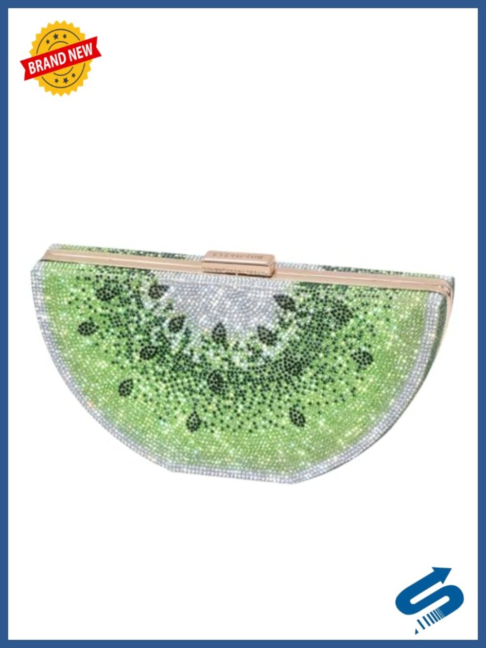 Rhinestone Crystal Clutch Evening Bag Watermelon Shape Handbag